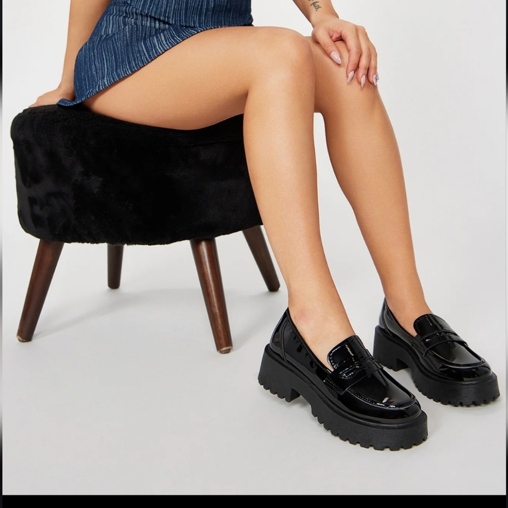 Black loafers